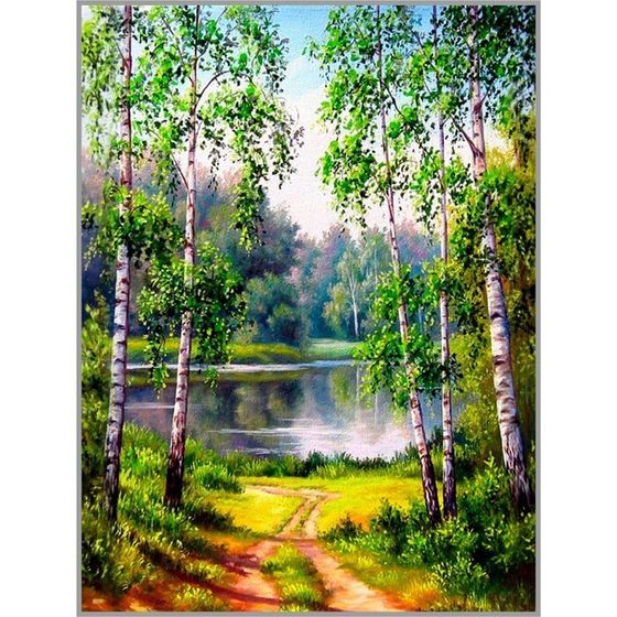 Алмазная мозаика «Из рощи», 30 × 40 см, 36 цветов, без подрамника