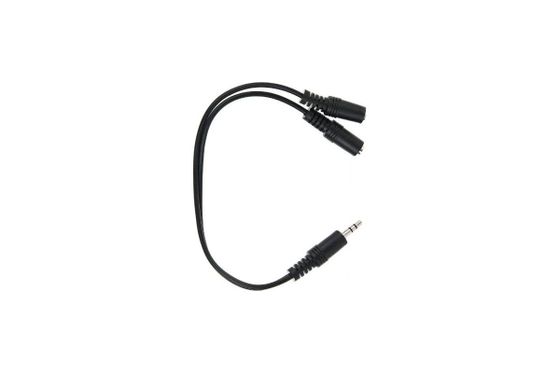 Кабель Vcom 3.5 Jack(m)-2 x 3.5 Jack(f) 0.2м черный (CV203-0.2M)