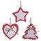 Украшение новогоднее &quot;Сердце/Звезда/Елка&quot;, L10W2H10,5см 3в.