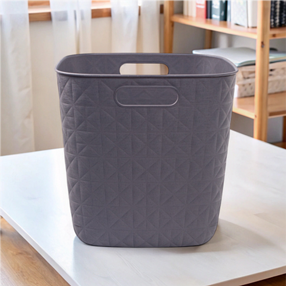 Корзина квадратная SOFTEX Q тёмно-серая 15л