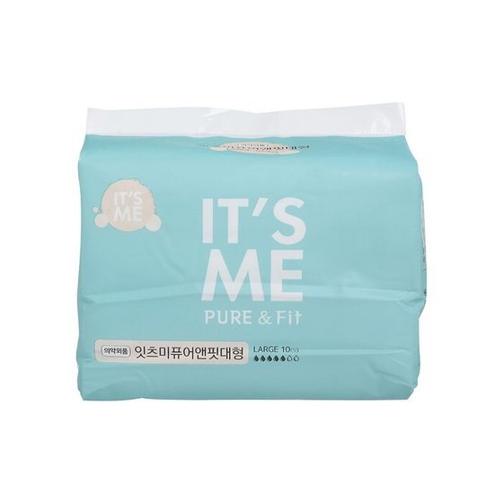 Прокладки женские гигиенические с крылышками, 5 капель It&#39;s Me Pure &amp; Fit pads large 10p