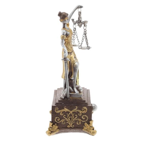 Часы настольные декоративные &quot;Фемида&quot; (1xLR44), L12 W9 H21,5 см