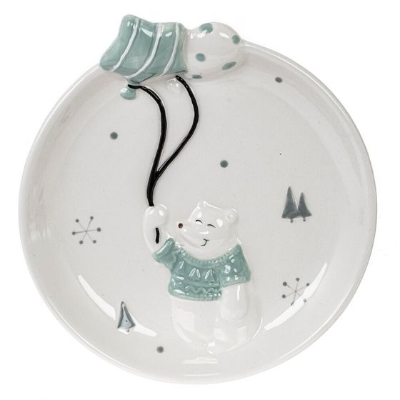 Тарелка &quot;Белый медведь&quot;, L18 W17 H3 см