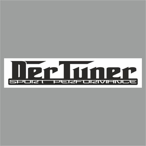 Полоса на лобовое стекло &quot;DER TUNER&quot;, белая, 1220 х 270 мм