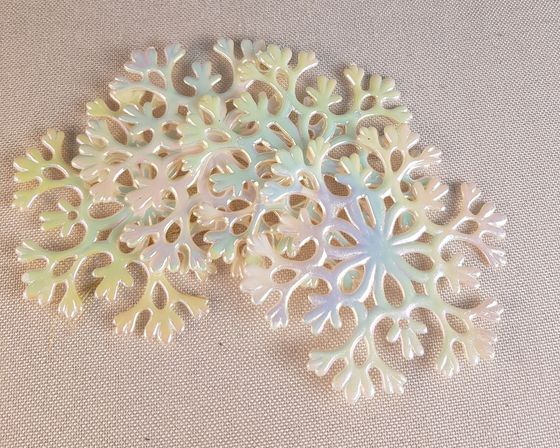 !09 НАБОР 8 СНЕЖИНОК - ЕЛОЧНОЕ УКРАШЕНИЕ &quot;CLASSIC WHITE&quot; СНЕЖИНКА, 10 СМ. ПЕРЛАМУТРОВАЯ