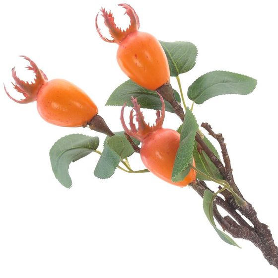Ветка искусственная "Шиповник", L16 W13 H36 см, 2в.