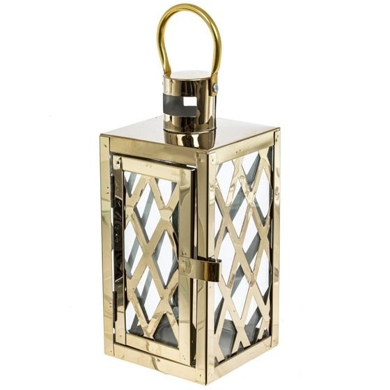 Подсвечник "Фонарь", L10 W10 H23 см