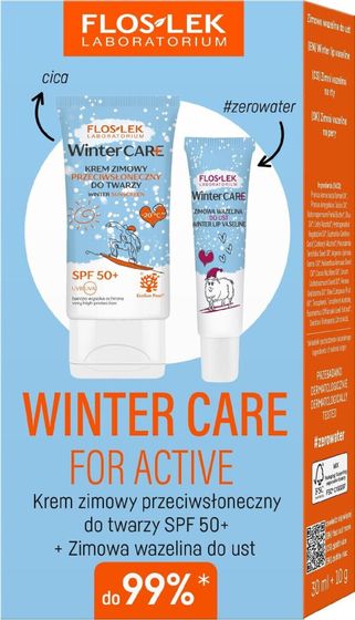 Floslek FLOSLEK Zestaw prezentowy Winter Care Krem ochronny zimowy 30 ml + Wazelina do ust 10g