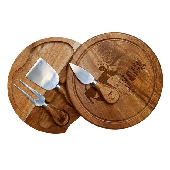 Ratatouille – Acacia Brie Cheese Cutting Board &amp; Tools Set