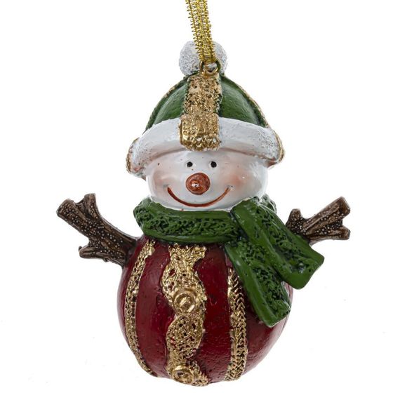 Изделие декоративное подвесное "Снеговик", L8 W4 H8,5 см, 1 штука, дизайн микс