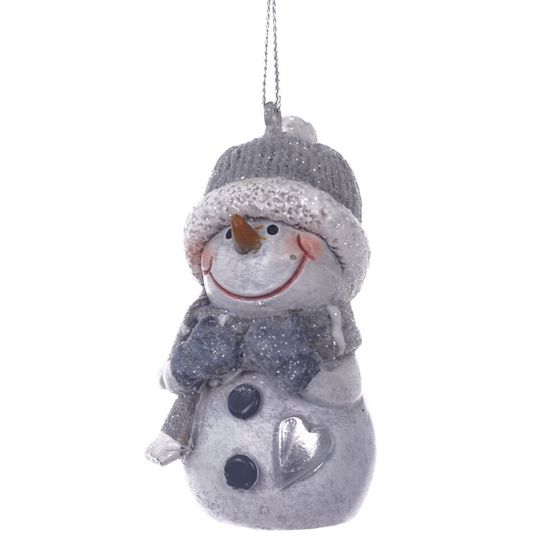 Фигурка декоративная подвесная &quot;Снеговик&quot;, L4 W3 H6 см, 2в.