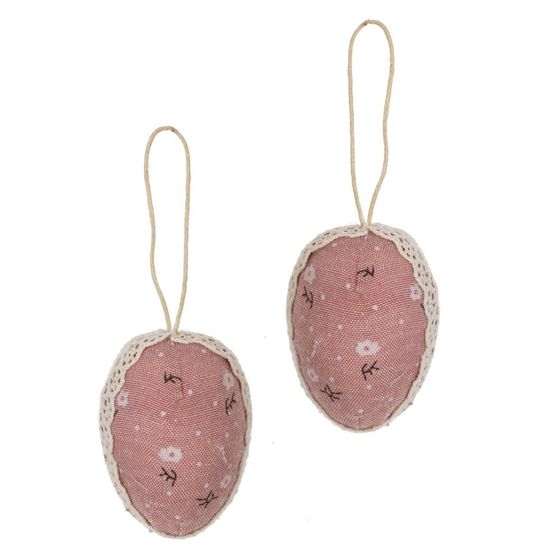 Набор из 2-х изделий декоративных подвесных &quot;Яйцо&quot; (4*6), Д12 Ш4 В14 см,дизайн микс