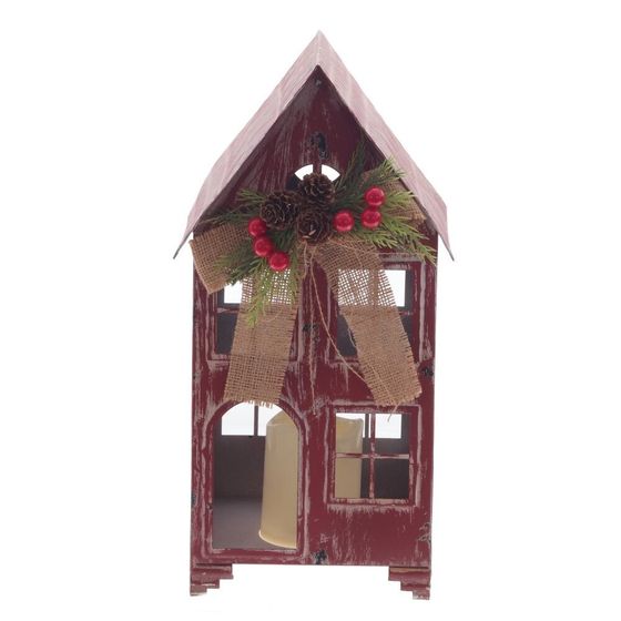 Изделие декоративное с подсветкой &quot;Домик&quot; (3хAAA н/п), L20 W24 H39 см