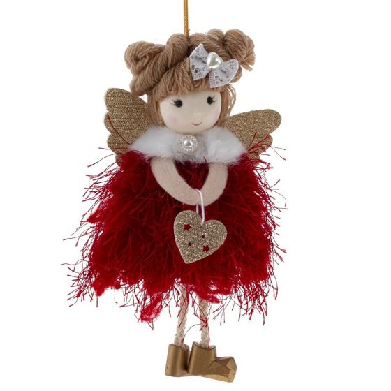 Изделие декоративное подвесное &quot;Девочка-ангел&quot;, L8 W4 H15 см, 3в.