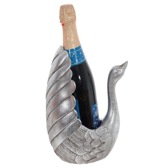 Подставка для бутылки &quot;Лебедь&quot;, Д18 Ш12 В27 см