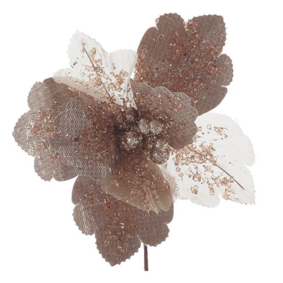 Цветок искусственный &quot;Пуансеттия&quot;, L21 W21 H23 см, 2в.