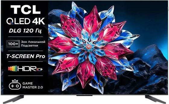 Телевизор QLED 55&quot; TCL 55C655PRO черный 4K UHD SmartTV безрамочный