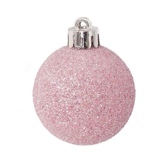Набор из 12шт, Украшение новогоднее Шар "Розовый жемчуг", D4 см, L4 W4 H5 см