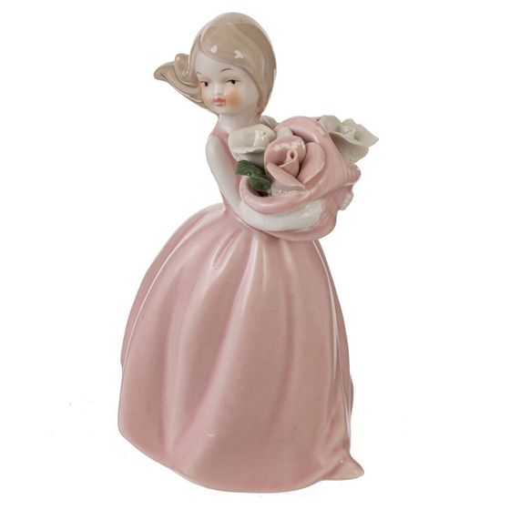 Фигурка декоративная &quot;Девочка с цветами&quot;, Д9 Ш8 В14 см