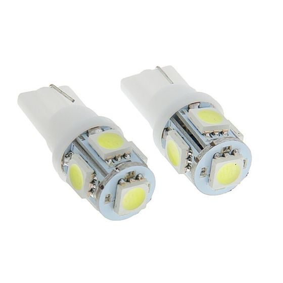 Автолампа светодиодная Cartage, T10 W5W, 12 В, 5 SMD-5050, набор 2 шт