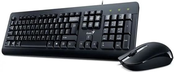 Клавиатура+мышь Genius KM-160 проводной черный (31330001430)