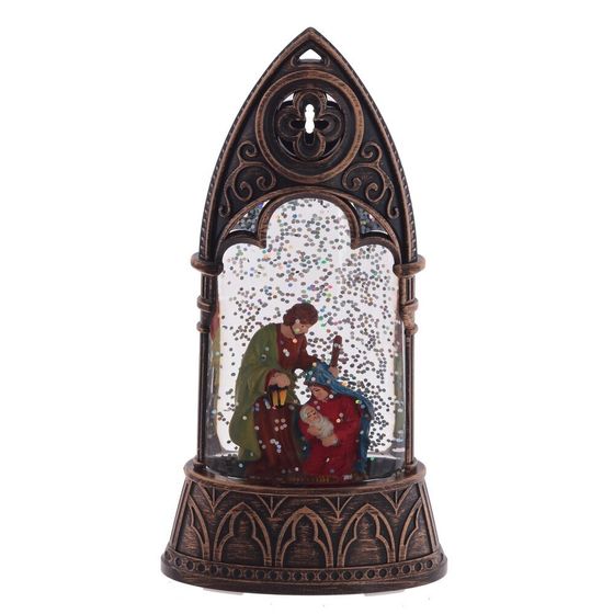 Фигурка декор в стекл шаре &quot;Рождество&quot; (подсвет, AAAх2 н/п) L8 W4 H16 см