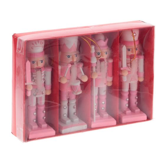 Набор из 4шт Украшение новогоднее &quot;Щелкунчик&quot;, L19 W4 H13,5 см