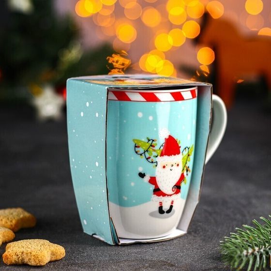 !09 Кружка «Новый год. Дед Мороз», 350 мл, фарфор, в упаковке