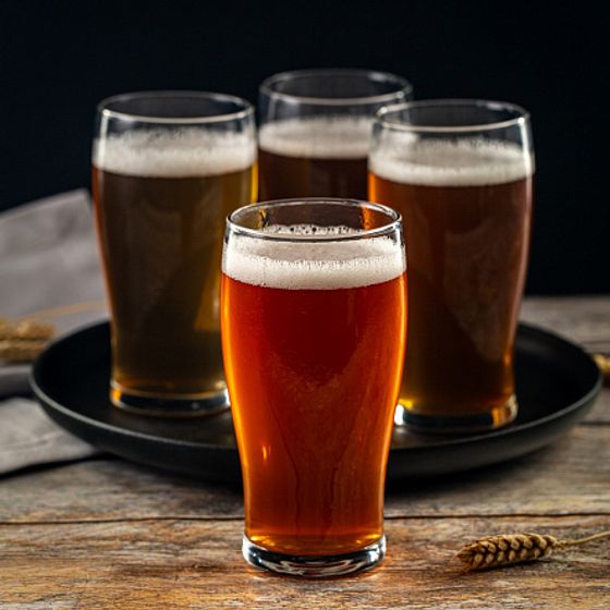 Набор стаканов для пива ВРЕМЯ ДЕГУСТАЦИЙ ТЮЛИП 350мл 4шт