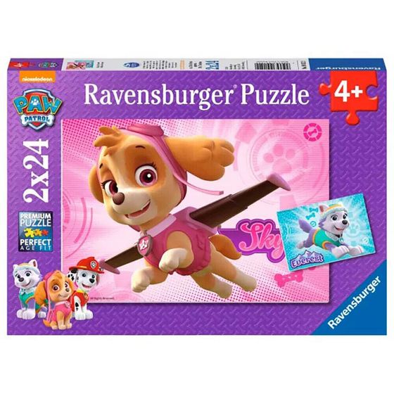 RAVENSBURGUER Paw Patrol 2 puzzles fascinating puppies 24 pieces