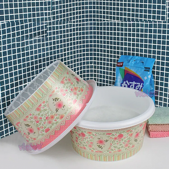 Таз без крышки декор Чайная роза 10л