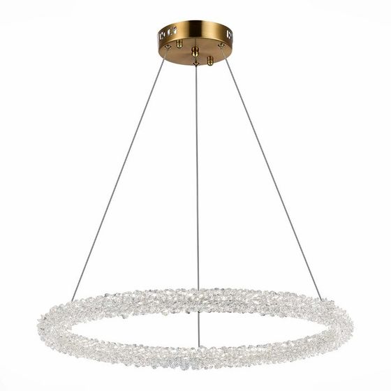 Люстра подвесная St Luce. SL6110.213.01. Avana. 1х35 Вт, LED, 3000-6500K, 2625 Lm, 60х60х20 см, цвет золотистый