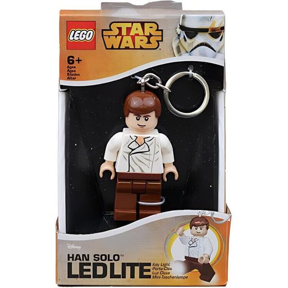 LEGO Star Wars Characters Han Solo LED Light Keychain Building Blocks 0-300 LE-KE82