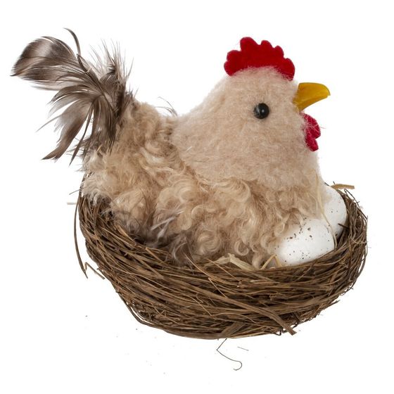 Изделие декоративное &quot;Гнездо пасхальное&quot; (блок 6шт), L7 W7 H7 см, 3в.