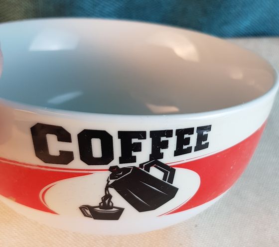 !09 Миска &quot;Coffee&quot; 0,5 л., керамика, цвет красный