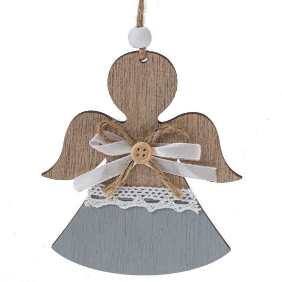 Изделие декоративное подвесное &quot;Ангел/Ёлка/Звезда&quot;, L9 W1 H11,5 см, 3в.