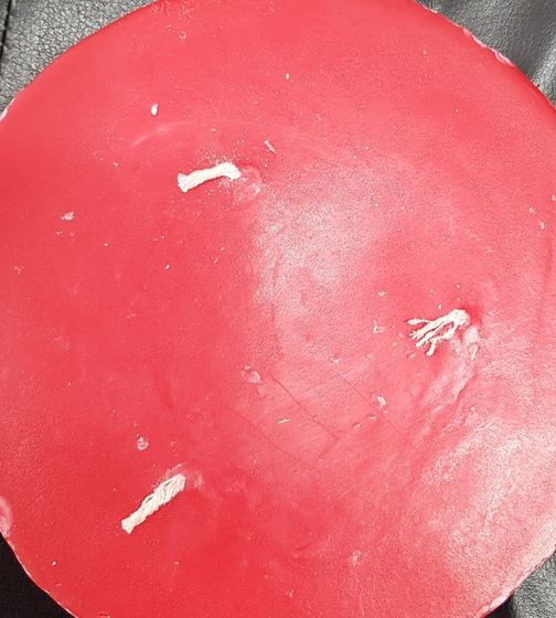 !09 Свеча "Полусфера" 19x19x5 см. цвет ивори