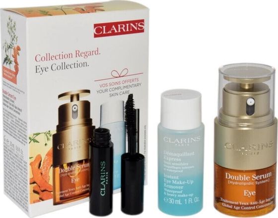 Clarins CLARINS SET (DOUBLE SERUM EYE 20ML + INSTANT EYE MAKE UP REMOVER 50ML + MASCARA SUPRA LIFT &amp; CURL 3ML)