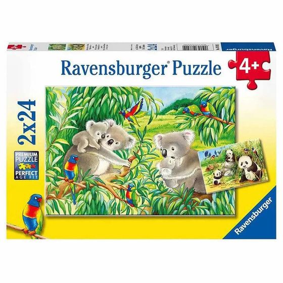 RAVENSBURGER Sweet Koala And Panda Puzzle 2x24 Pieces