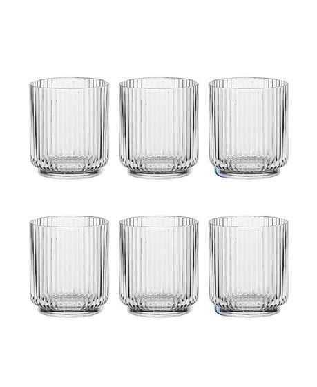 Mesa Double Old Fashion Premium Acrylic Glasses, Set of 6