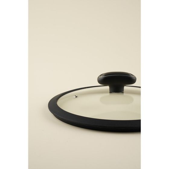 Крышка SL Home, d=24 см, с силиконовым ободком, стекло