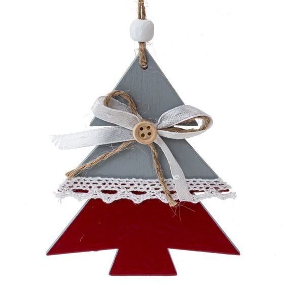 Изделие декоративное подвесное &quot;Ангел/Ёлка/Звезда&quot;, L9 W1 H11,5 см, 3в.