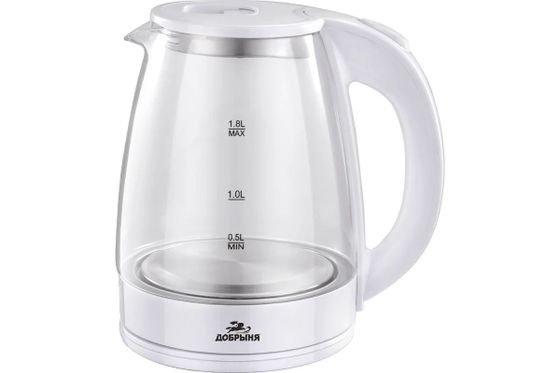 Чайник электрический Добрыня DO-1254W 1.8л 1800Вт белый