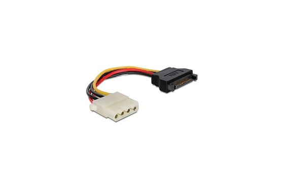 Кабель питания SATA 15pin/molex 4pin 0,15м черный (CC-SATA-PS-M)