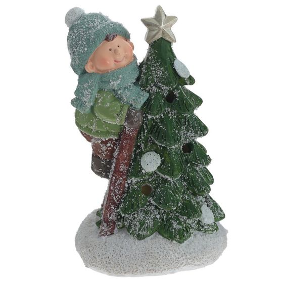 Фигурка декоративная &quot;Ребёнок&quot; с подсвет (LR44x2, н/п), L8 W7 H13 см, 2в.