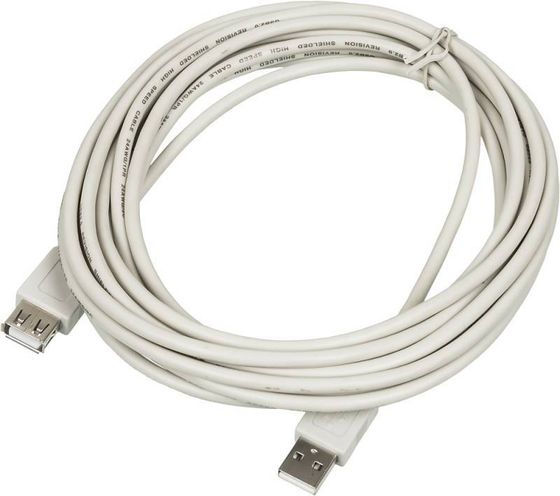 Кабель-удлинитель Ningbo USB A(m) - USB A(f) 5м белый