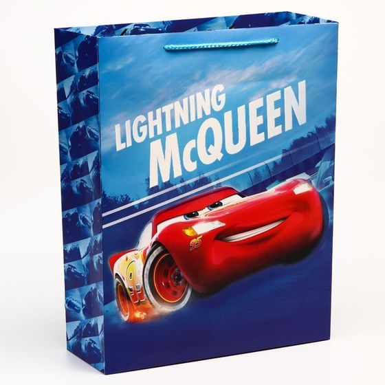 Пакет подарочный &quot;McQueen&quot;, Тачки, 31х40х11,5 см