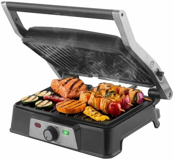 Электрогриль Endever Grillmaster 220 2100Вт серебристый/черный