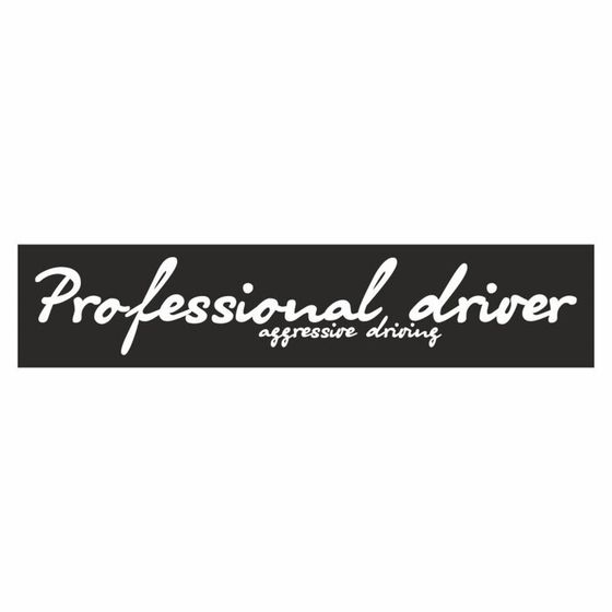 Полоса на лобовое стекло &quot;Professional driverf&quot;, черная, 1600 х 170 мм