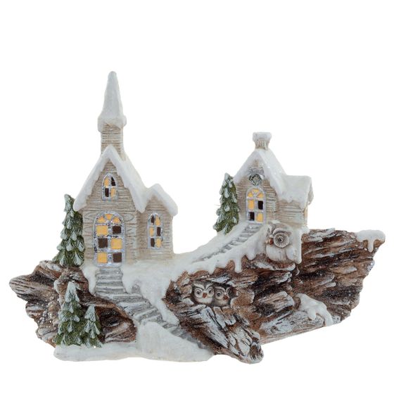 Фигурка декоративная &quot;Домик&quot; (подсветка, 3xAAA), L66 W23 H48 см